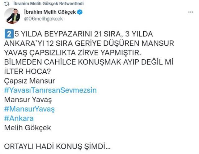 Melih Gökçek'ten İlber Ortaylı'ya olay sözler: Ya cahilsin ya yağcı Melih Gökçek'ten İlber Ortaylı'ya olay sözler: Ya cahilsin ya yağcı