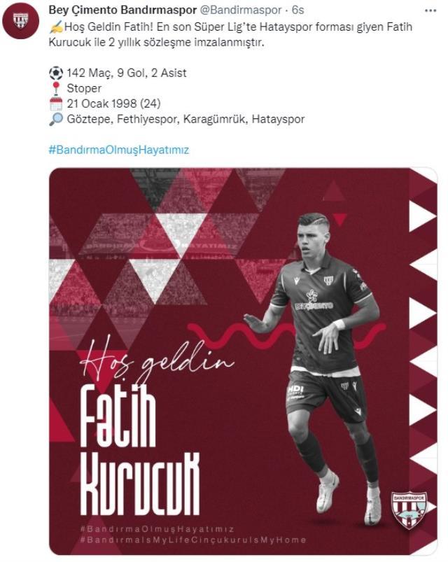 Adı Avrupa takımlarıyla anılan Hatayspor'un yıldız savunmacısı Fatih'ten sürpriz tercih! İşte yeni takımı