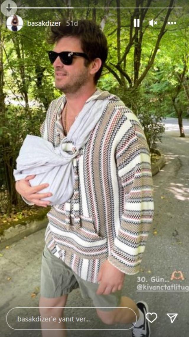 3 ay önce baba olan Kıvanç Tatlıtuğ, oğluyla poz verdi