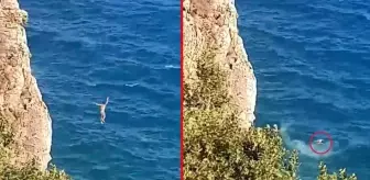 40 metre yükseklikten denize ters düşünce genç bilinç kaybı yaşadı