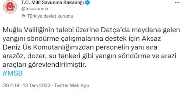 Datça'daki orman yangını rüzgarın etkisiyle büyüdü! Söndürme çalışmaları havadan ve karadan sürüyor