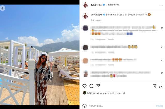 Sunucu Zuhal Topal, siyah bikinisiyle poz verdi