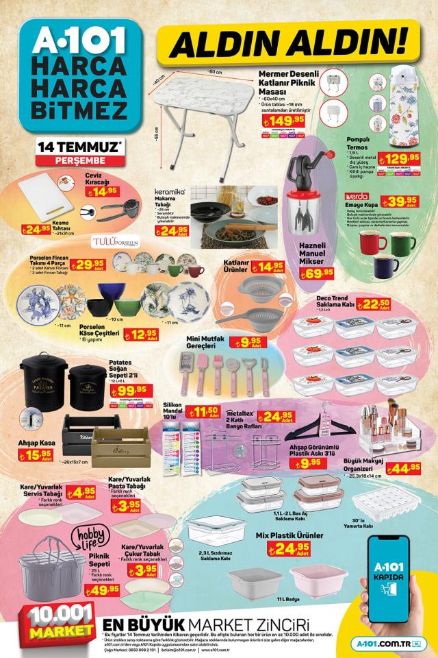 14 Temmuz A101 kataloğu: A101'e gelen ürünler! A101 bu hafta katalog ürünleri neler? A101'e gelecek ürünler ve A101 fiyat listesi...