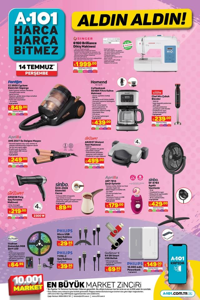 14 Temmuz A101 kataloğu: A101'e gelen ürünler! A101 bu hafta katalog ürünleri neler? A101'e gelecek ürünler ve A101 fiyat listesi...