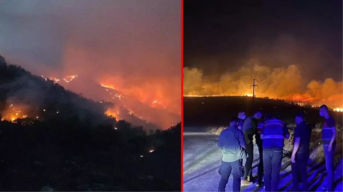 Datça ve Çeşme alev alev! İki bölgede de evler tahliye edildi, çalışmalar canhıraş sürüyor