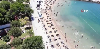 İstanbul'da termometreler 30 dereceyi gördü, Caddebostan plajı doldu taştı