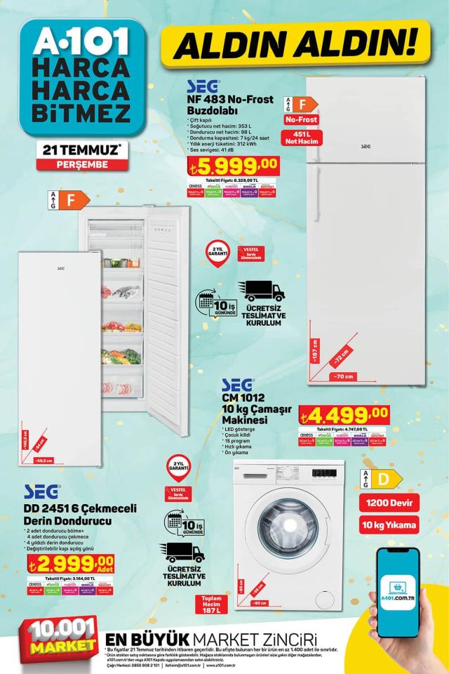 21 Temmuz A101 kataloğu: A101'e gelen ürünler! A101 bu hafta katalog ürünleri neler? A101'e gelecek ürünler ve A101 fiyat listesi...