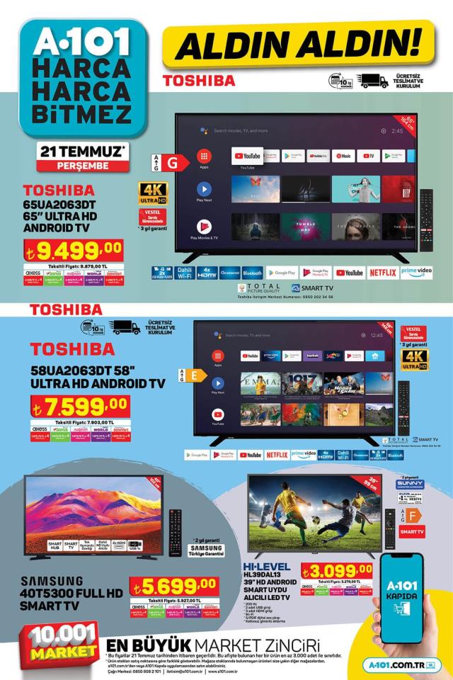 21 Temmuz A101 kataloğu: A101'e gelen ürünler! A101 bu hafta katalog ürünleri neler? A101'e gelecek ürünler ve A101 fiyat listesi...