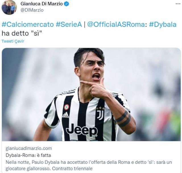 Juventus'tan ayrılan Arjantinli yıldız Paola Dybala dünya devine imzayı attı