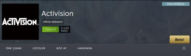 Activision Steam'e resmen geri döndü
