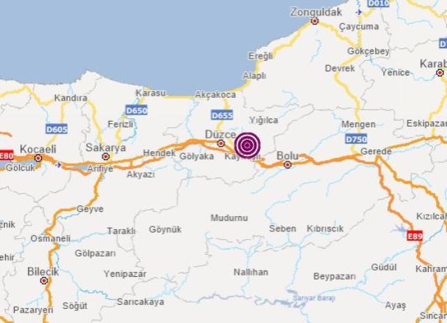 Son Dakika: Düzce'de 4.2 büyüklüğünde deprem meydana geldi