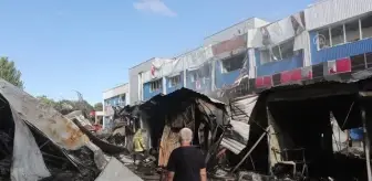 Ukrayna'nın Bahmut kentindeki çarşı Rus güçlerince vuruldu