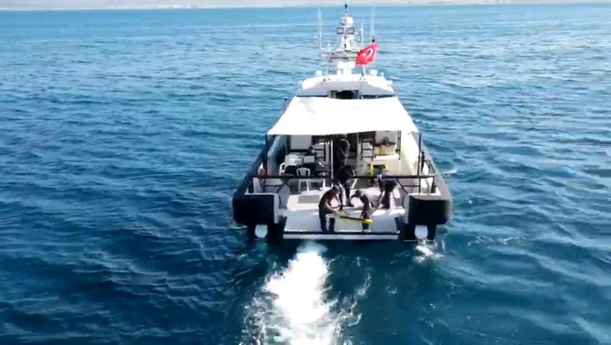Denizde kaybolan 2 kişiyi bulmak için yapılan ROV taraması böyle görüntülendi