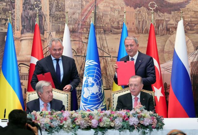 Son dakika: Türkiye ve BM'nin öncülüğünde Tahıl koridoru anlaşması imzalandı! Denetim İstanbul'da kurulacak merkezde yapılacak