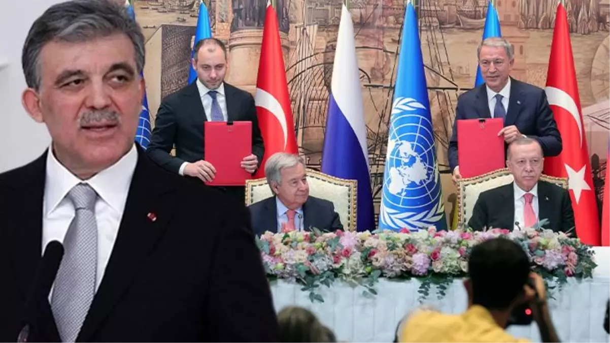 İstanbul'da imzalanan Tahıl Koridoru Anlaşması hakkında bir yorum da Abdullah Gül'den: Emeği geçen herkesi tebrik ederim