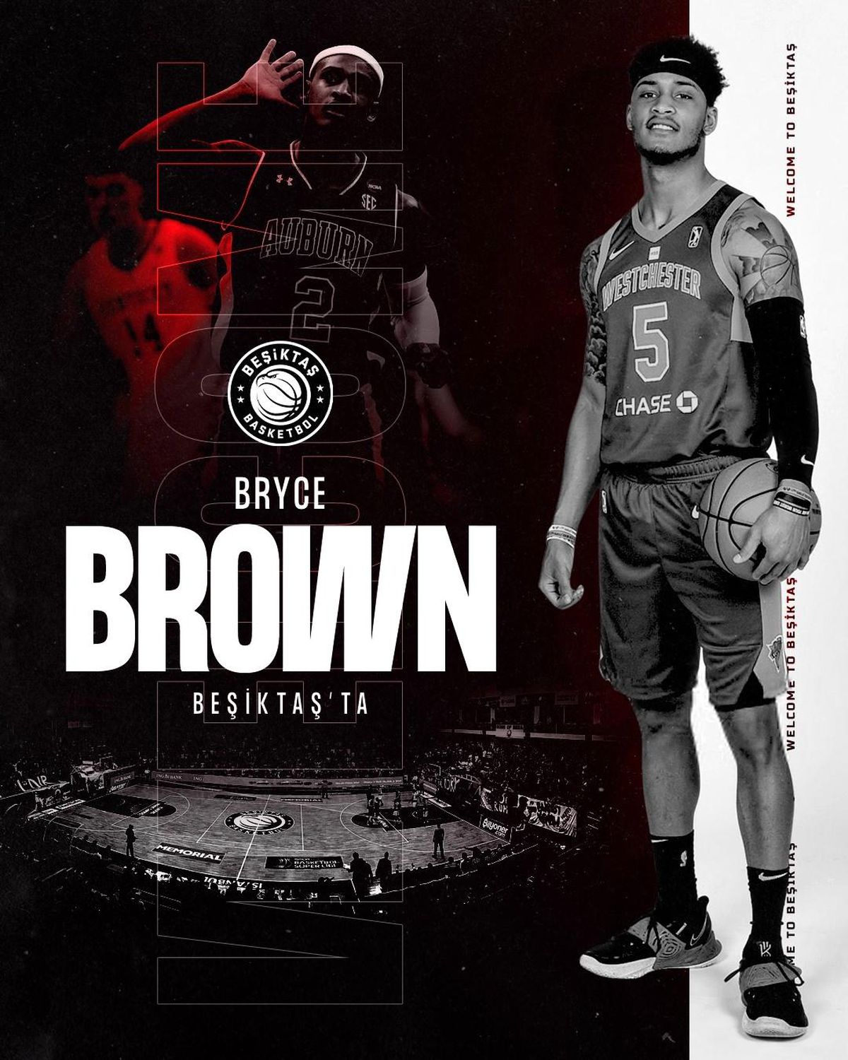 Beşiktaş Erkek Basketbol Takımı, ABD'li oyuncu Bryce Brown'u kadrosuna kattı