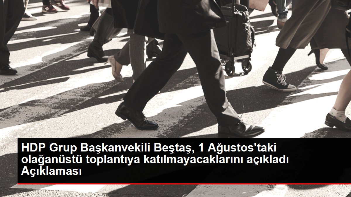 HDP Grup Başkanvekili Beştaş, 1 Ağustos'taki olağanüstü toplantıya katılmayacaklarını açıkladı Açıklaması