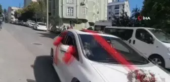 Kocaeli'de bisikletli düğün konvoyu