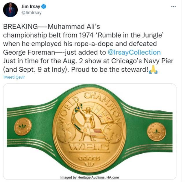 Servet ödendi! Efsane boksör Muhammed Ali'nin şampiyonluk kemeri rekor bedelle alıcı buldu