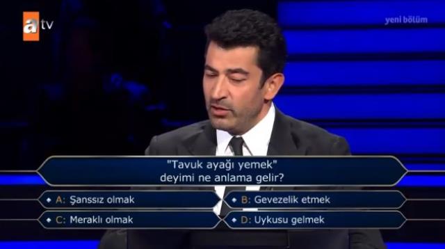 ('Tavuk ayağı yemek' deyimi ne anlama gelir?) Kim Milyoner Olmak İster 27 Temmuz Sorusu Cevabı Nedir? Kim Milyoner Olmak İster 200 Bin TL'lik soru!