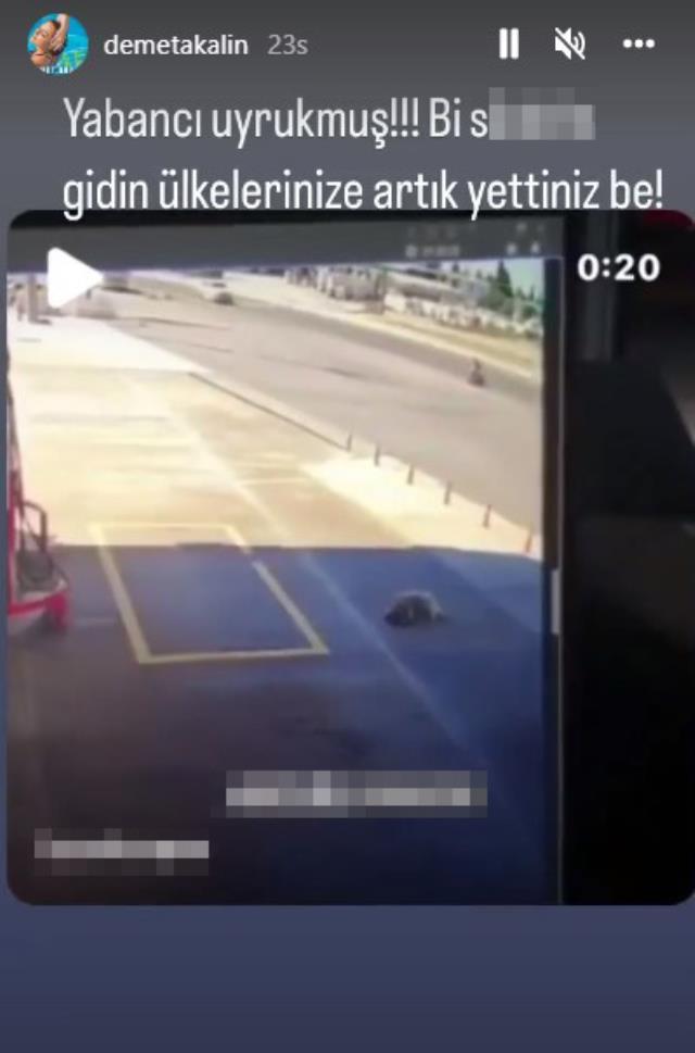 Demet Akalın, yolunu değiştirerek köpeği ezen yabancı uyruklu şahsa küfretti