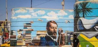 Savaş yorgunu Bağdat'ın duvarları, Iraklı sanatçıların çizgileriyle renkleniyor