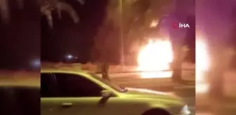 Ağaca çarpan otomobil alev alev yandı: 1 ölü