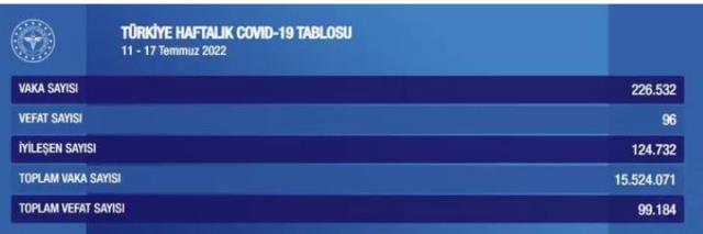 Haftalık vaka sayısı 300 bini geçti! İşte 18-24 Temmuz koronavirüs tablosu