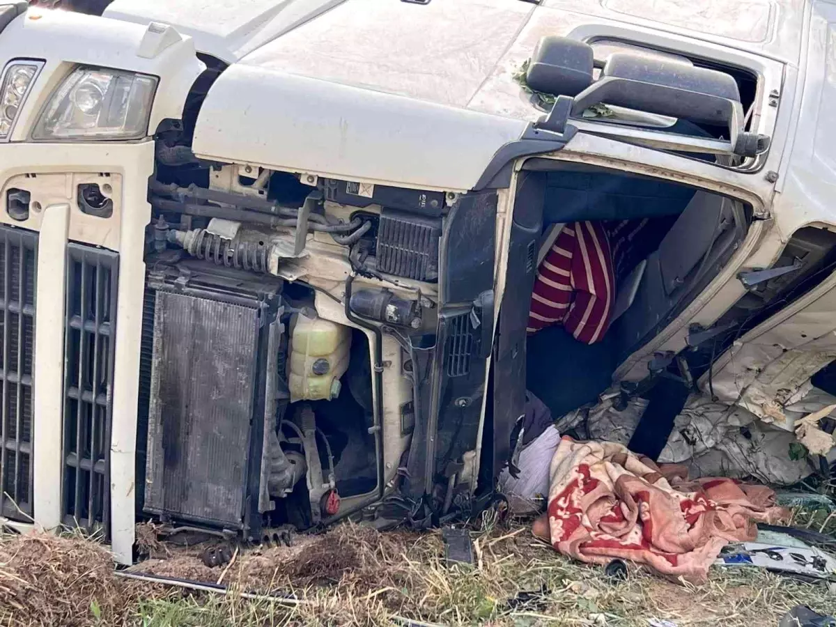 Son dakika haber! İran plakalı tır kontrolden çıktı: 1 ölü