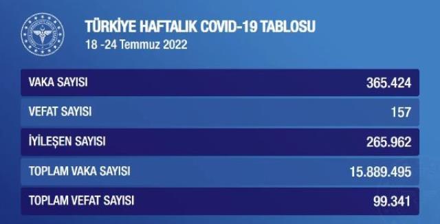 Vakaların artmasından sonra herkes merak ediyordu! İşte Türkiye'nin koronavirüs tablosu