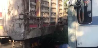 Son dakika haber... Park halindeki iki kamyondan birinin hareket etmesiyle arada kayıp öldü