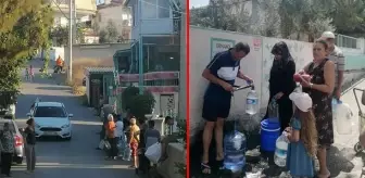 Yaklaşık 36 saattir devam eden su kesintisine vatandaşlardan bidonlu çözüm