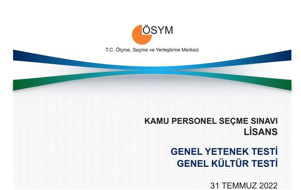 KPSS soruları yayınlandı! 2022 KPSS Türkçe Matematik Tarih Coğrafya soruları ve cevapları!