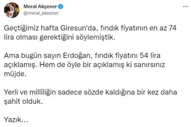 Muhalefetin fındık fiyatı tepkisine Cumhurbaşkanı Erdoğan'dan ilk yorum: Vatandaşın gönlündeki rakamı açıkladık Muhalefetin fındık fiyatı tepkisine Cumhurbaşkanı Erdoğan'dan ilk yorum: Vatandaşın gönlündeki rakamı açıkladık