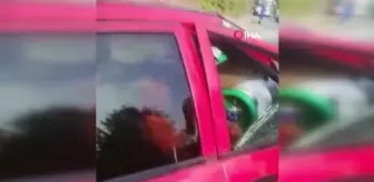 Üç tonluk borular otomobile ok gibi saplandı