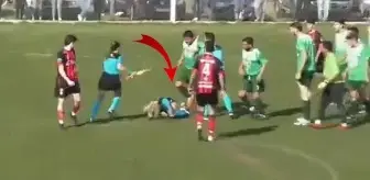 Arjantin'de öfkeli futbolcu kadın hakemi yumruklayıp hastanelik etti