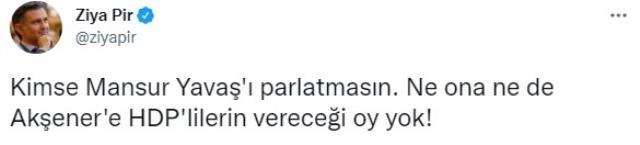 HDP'li isimden Akşener ve Yavaş resti: İkisine de HDP'lilerin vereceği oy yok