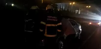 Tatil dönüşü evlerine giden ailenin otomobilinde yangın çıktı