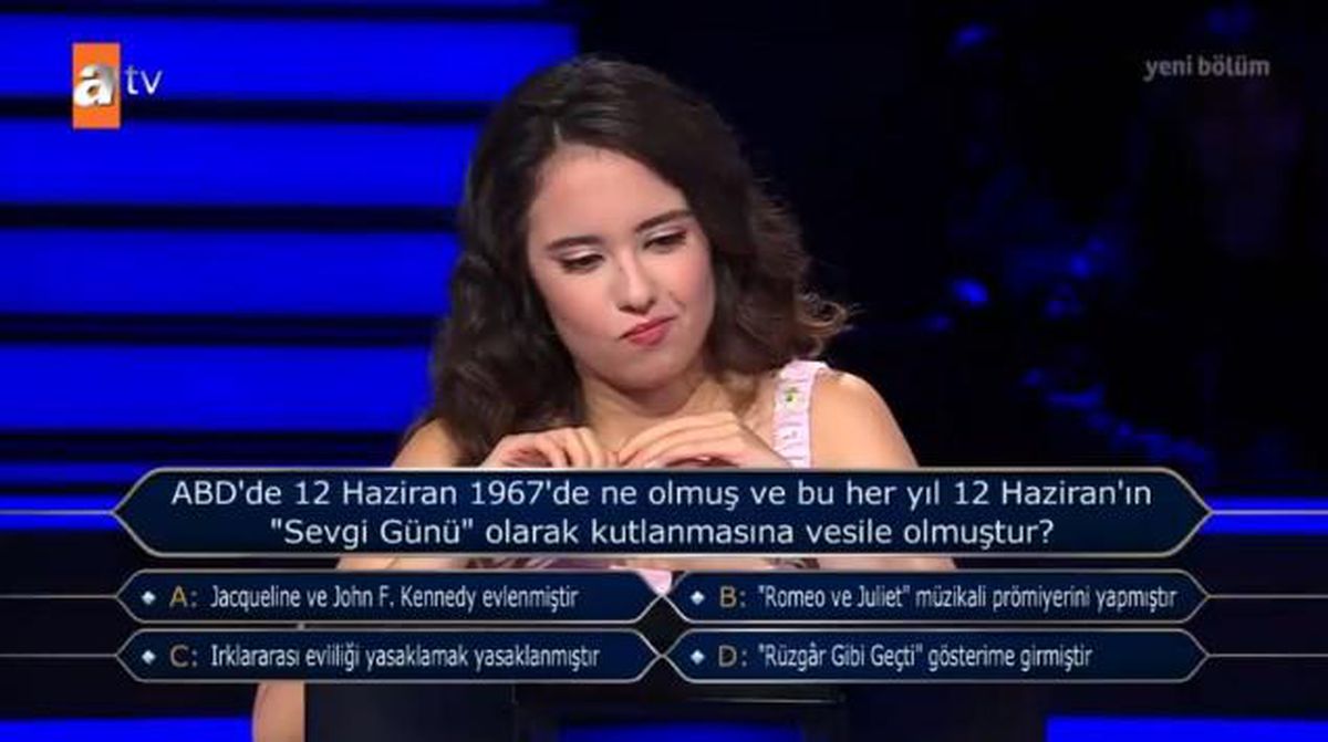 (ABD'de 12 Haziran 1967'de ne olmuş...) Kim Milyoner Olmak İster 3 Ağustos Sorusu Cevabı Nedir? Kim Milyoner Olmak İster 50 Bin TL'lik soru!