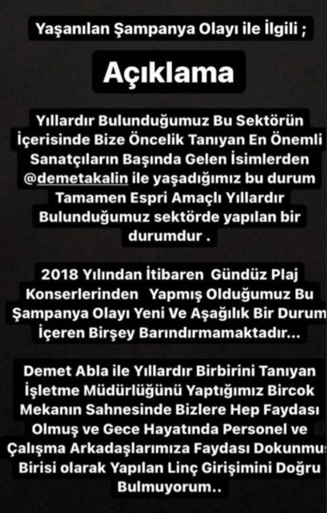 Demet Akalın'ın başından aşağı içki döktüğü garson konuştu: Gurur duydum