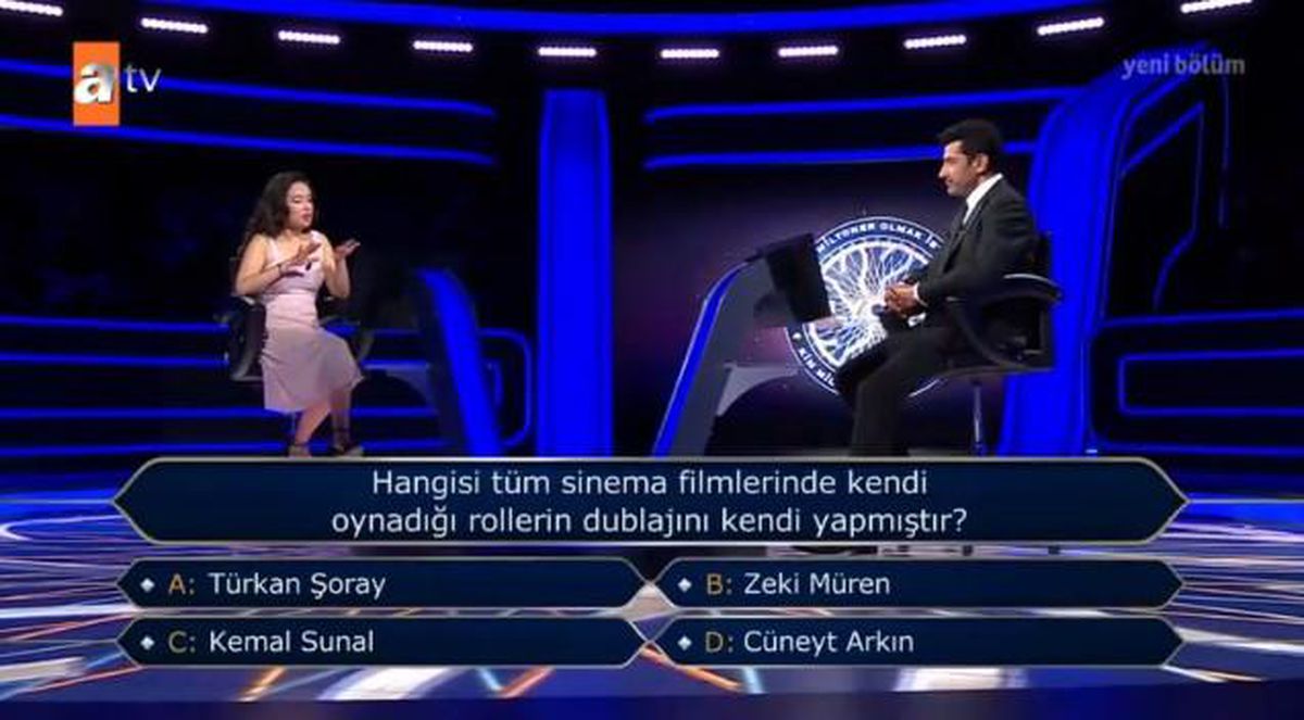 (Hangisi tüm sinema filmlerinde kendi oynadığı rollerin dublajını kendi yapmıştır?) Kim Milyoner Olmak İster 400 Bin TL'lik soru ve cevabı nedir?