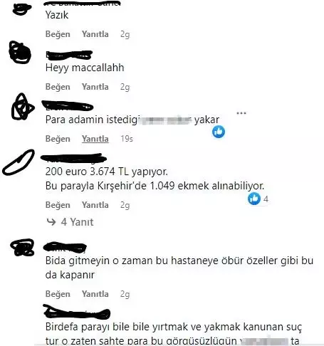 200 euro ile sigarasını yaktı, tüm şehirden tepki aldı