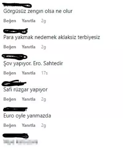 200 euro ile sigarasını yaktı, tüm şehirden tepki aldı