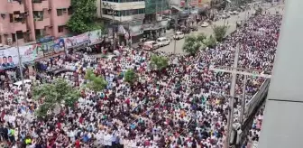 Son dakika haberi: Bangladeş'te polis tarafından öldürülen öğrenci liderinin cenazesi