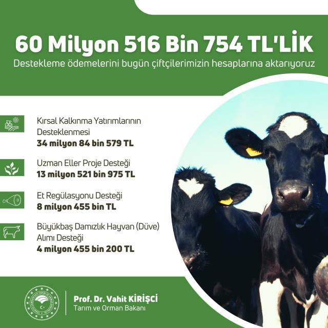 Tam 60 milyon 516 bin 754 TL hesaplara yatırılacak! Bakan Kirişçi güzel haberi verdi Tam 60 milyon 516 bin 754 TL hesaplara yatırılacak! Bakan Kirişçi güzel haberi verdi
