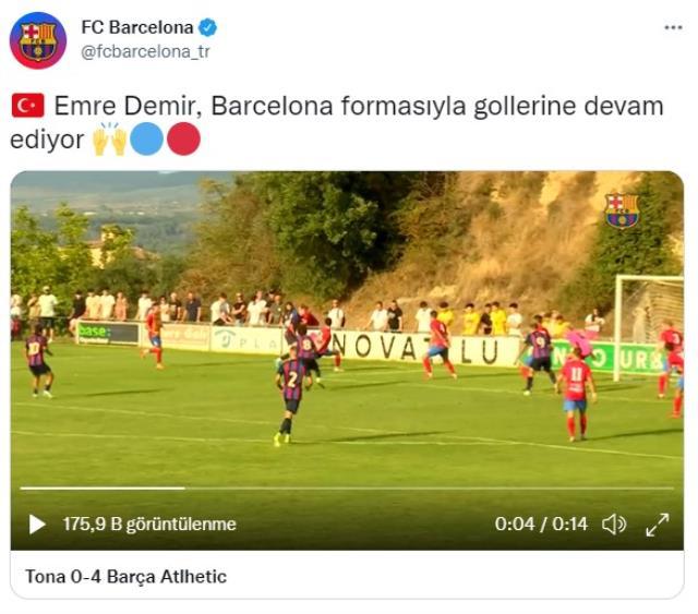 Kayserispor'dan Barcelona'ya transfer olan Emre Demir attığı gollerle mest etti
