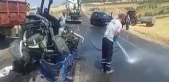 Gaziantep gündem haberi... GAZİANTEP - Otomobille çarpışan traktörün sürücüsü yaralandı