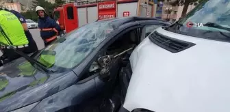 Son dakika haberi... İki aracın çarpıştığı kazada 2 kişi yaralandı