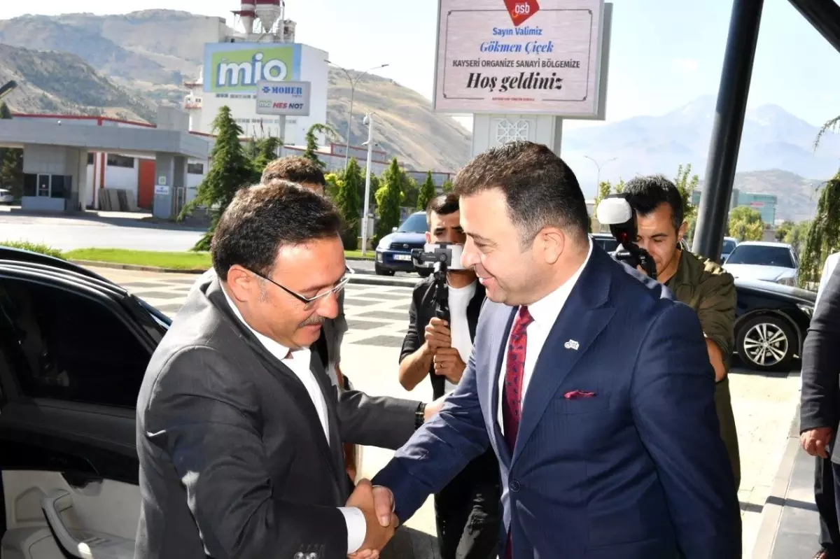 Kayseri haberleri | Vali Çiçek, Kayseri OSB Başkanı Yalçın ve yönetim kurulu üyelerini ziyaret etti