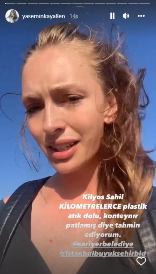 Kilyos Sahili'ndeki ölmüş yunus balığını ve atıkları gören Yasemin Kay Allen, belediyelere öfke kustu Kilyos Sahili'ndeki ölmüş yunus balığını ve atıkları gören Yasemin Kay Allen, belediyelere öfke kustu